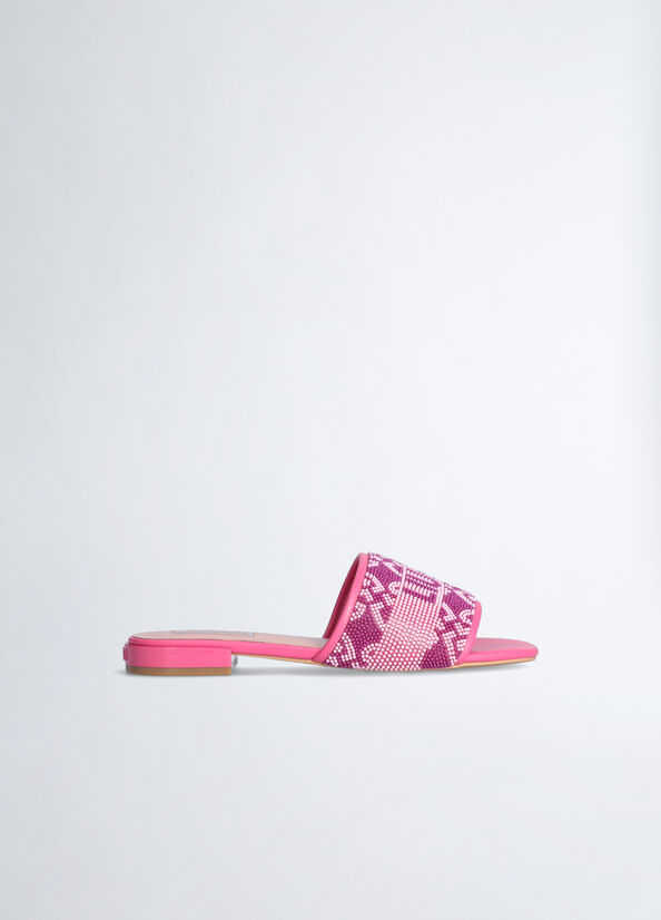 Ballerine Liu Jo With Monogram Logo Donna Fucsia | QZV-392816