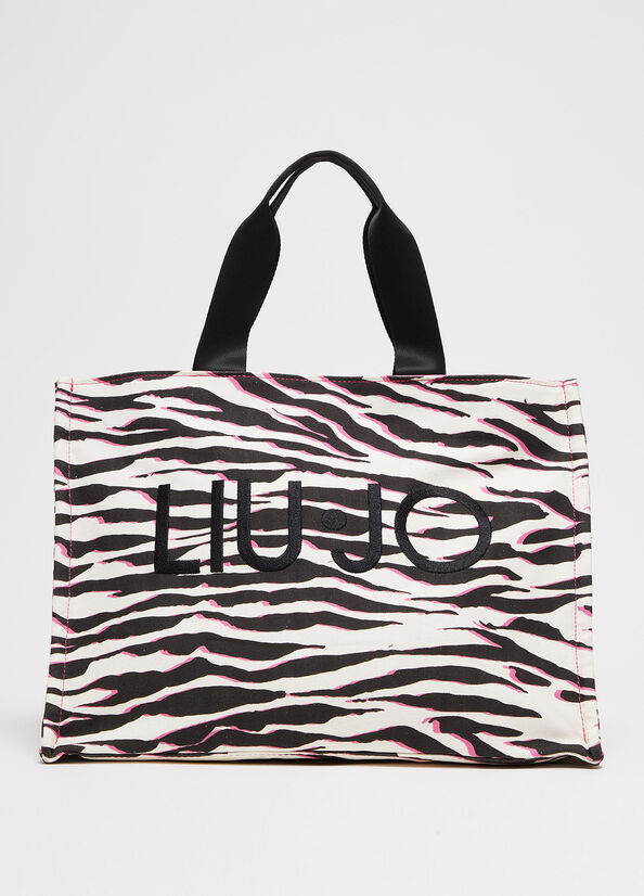 Borse Shopper Liu Jo Animal Print Tela Donna Colorate | ONX-973416