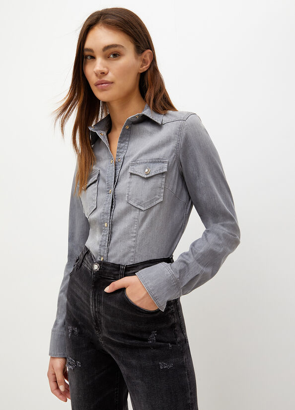 Camicie Liu Jo Denim Donna Grigie | RVJ-850729