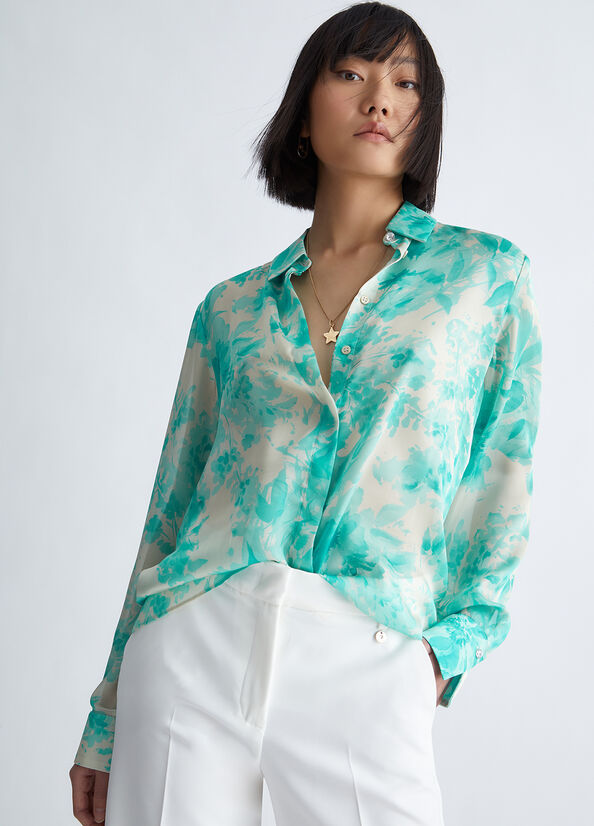 Camicie Liu Jo Donna Verde Acqua XXXL Offerte Liu Jo Negozi Roma