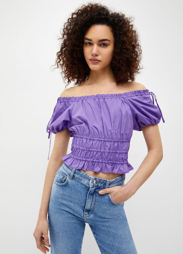 Camicie Liu Jo Poplin Blouse Donna Viola | OLJ-825734