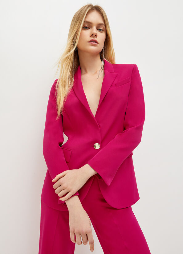 Giacca Liu Jo High-Tech Stretch Fabric Blazer Donna Fucsia | BVX-567103