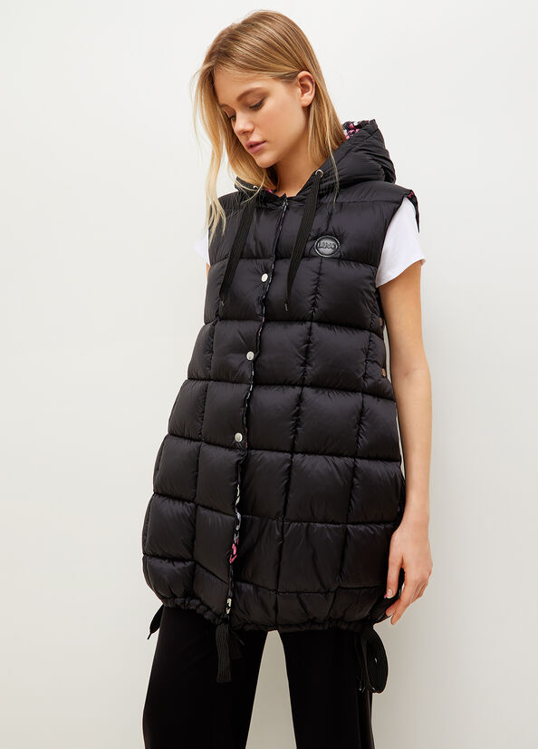 Giacca Liu Jo Trapuntato Imbottito Gilet Donna Nere | YCG-058374