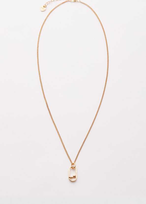 Gioielli Liu Jo Monogram Charm Necklace Donna Oro | WVR-946023