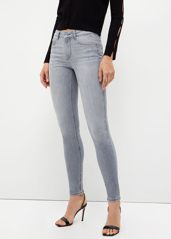 Jeans Skinny Liu Jo Bottom Up Donna Grigie | PTJ-645081