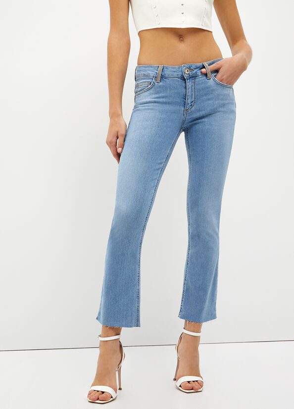 Jeans Skinny Liu Jo Stretch Denim Cut Donna Blu | TBO-814675