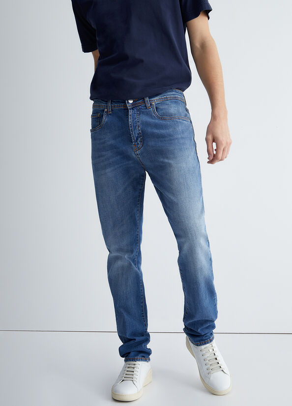 Jeans Slim Liu Jo Regular Uomo Blu | ZKW-172954