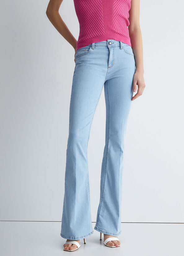 Jeans Straight Liu Jo Bottom Up Donna Blu | SNX-795320