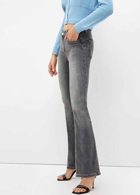 Jeans Straight Liu Jo Bottom Up Donna Grigie | KXI-364120