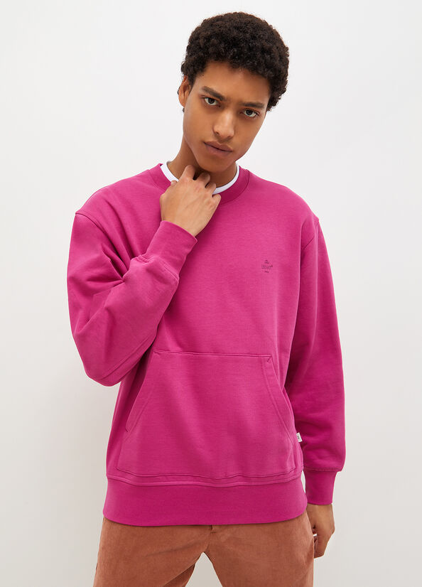 Maglioni Liu Jo Crew Neck Uomo Fucsia | DPJ-653279