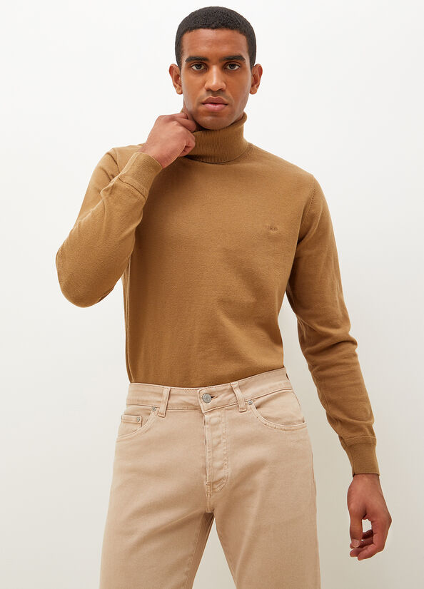 Maglioni Liu Jo Turtleneck In Cotone Uomo Marroni | BEV-276159