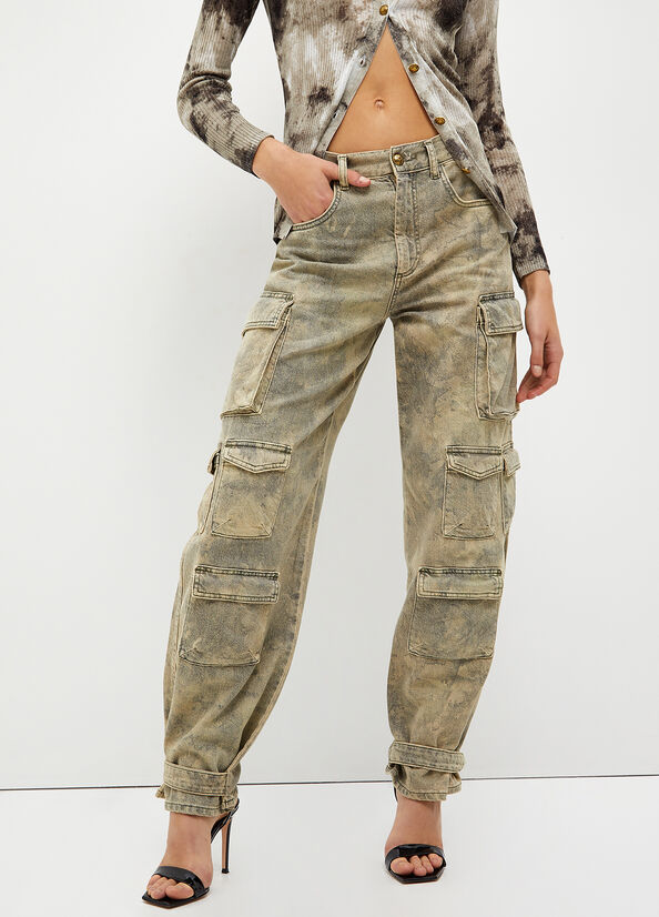 Pantaloni Liu Jo Camouflage Cargo Donna Verdi | BKW-028694