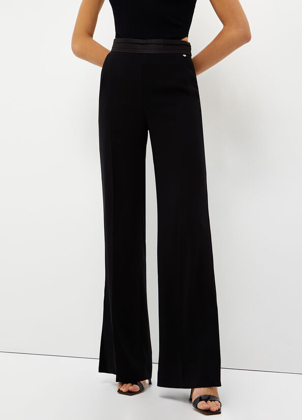 Pantaloni Liu Jo Palazzo Donna Nere | RVJ-987643