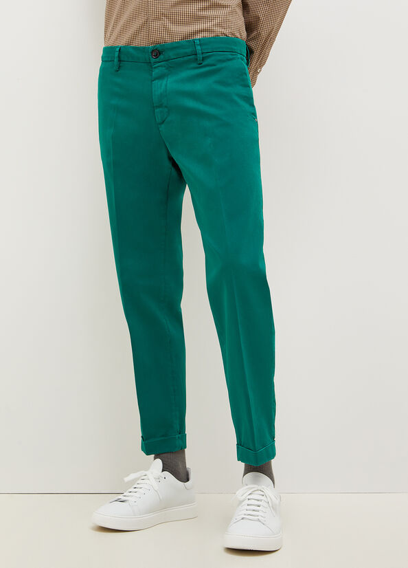 Pantaloni Liu Jo Regular Fit Chinos Uomo Verdi | SHG-746029