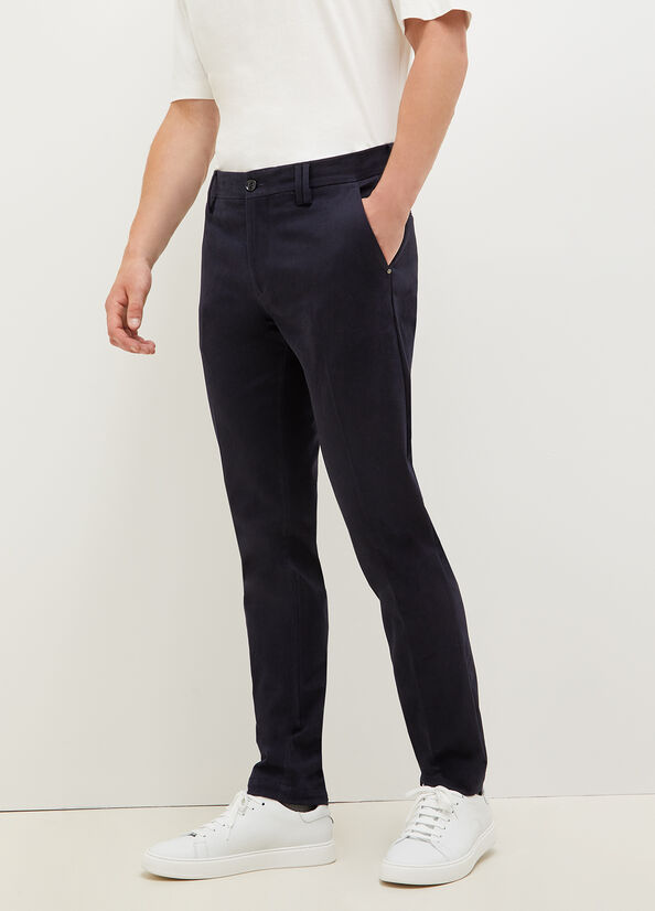 Pantaloni Liu Jo Slim Fit Chinos Uomo Blu Scuro | XRO-209754