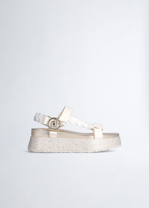 Sandali Liu Jo Platform With Braiding Donna Bianche | WTE-658047