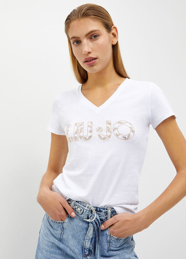 Top Liu Jo Eco-Friendly With Logo Donna Bianche | JTX-138507