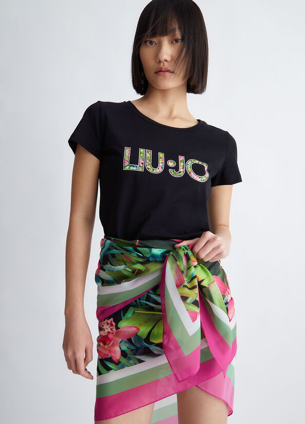 Top Liu Jo With Logo Donna Nere | ODP-613790